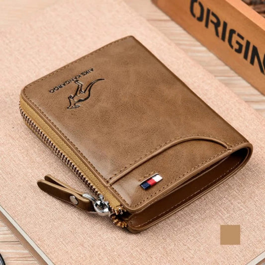 Men Wallet Zipper Purse ( RFID PROTECTED )